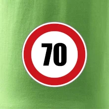 Dopravní značka - omezení rychlosti 70