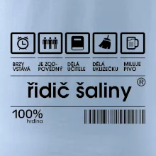 Čárový kód - řidič šaliny