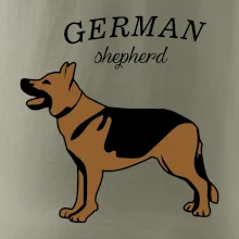 Německý ovčák - hnědý s nápisem