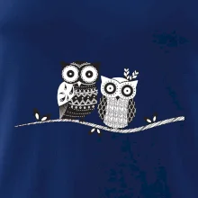 Dvě sovy abstraktní