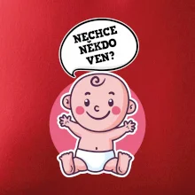 Nechce někdo ven - Triko pro porodní asistentku