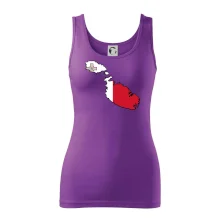 Mapa Malta s vlajkou