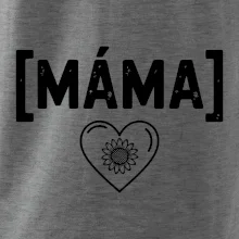 Máma nápis a srdce a slunečnice