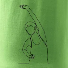 Protahující se žena jedním tahem