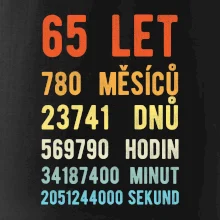 Narozeniny 65 přepočet času