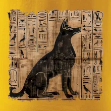 Egyptské hieroglyfy pes