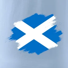 Skotská vlajka kreslená štetcem