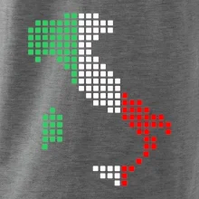 Itálie obrys vlajka