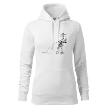 Kreslený rybář na pařezu