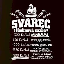 Svářeč - hodinová sazba