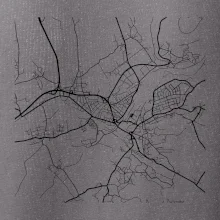 Mapy měst černobílé Turnov