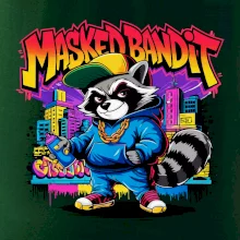 Mýval - masked bandit grafitti