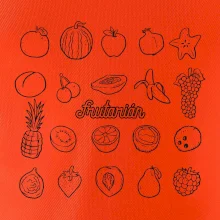 Frutarián ovoce ve čtverci