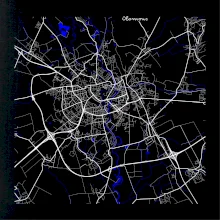 Olomouc - Mapa s vodními toky