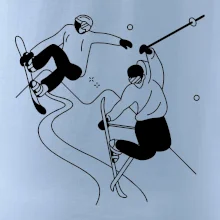 Lyžovaní - kresleny obrázek