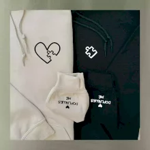 Párova mikina - srdce puzzle doplňuješ mě