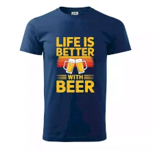 Life is better with beer - oranžové Life is better with beer - oranžové