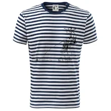 Kreslený rybář na pařezu