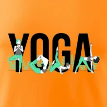Yoga nápis barevný