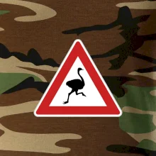 Dopravní značka - Pozor pštros