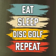 Disc Golf eat sleep barevné