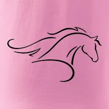 Kůň - bežící silueta hlavy