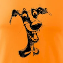 Černobílá karikatura chrt