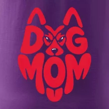 Dog mom nápis v hlavě