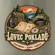 Lovec pokladů vintage horský odznak