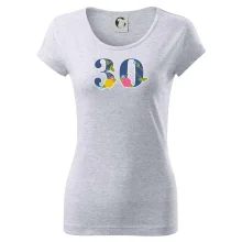 Květinové číslo kreslené - 30