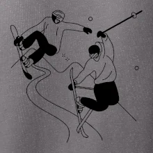 Lyžovaní - kresleny obrázek