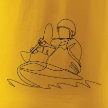 Kajak na vodě jedním tahem