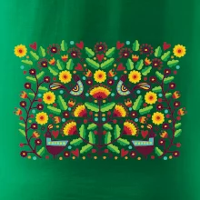 Folklor - barevně kvetiny obdélník