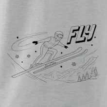 Skokan na lyžích černý obrázek FLY
