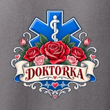 Doktorka - kříž a růže
