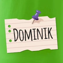 Papírek se jmenovkou - prso - vlastní jméno