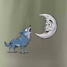 Parové triko - Vlk a měsíc