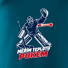 Hokejový teploměr pukem
