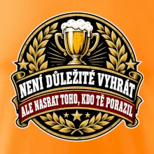 Není důležité vyhrát - pivní pohár a zlatý vavřín