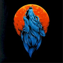 Vlk a úplněk měsíce