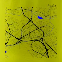 Praha - 14100 mapa s vodními toky