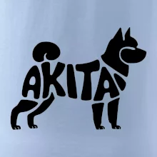 Akita Inu - Nápis v těle