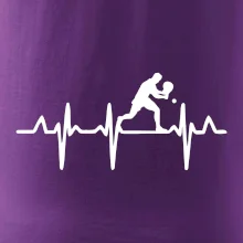 EKG stolní tenista stojící