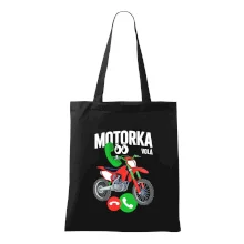 Karikatura motorka cross volá