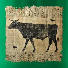 Egyptské hieroglyfy kráva