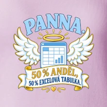 Panna. 50 % anděl, 50 % excelová tabulka