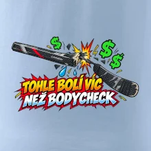 Zlomená hokejka bolí víc než bodycheck
