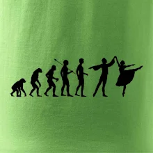 Evoluce tanec - muž a žena se sukní