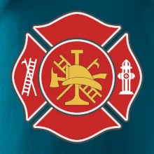 Fire department logo červené