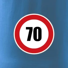 Dopravní značka - omezení rychlosti 70